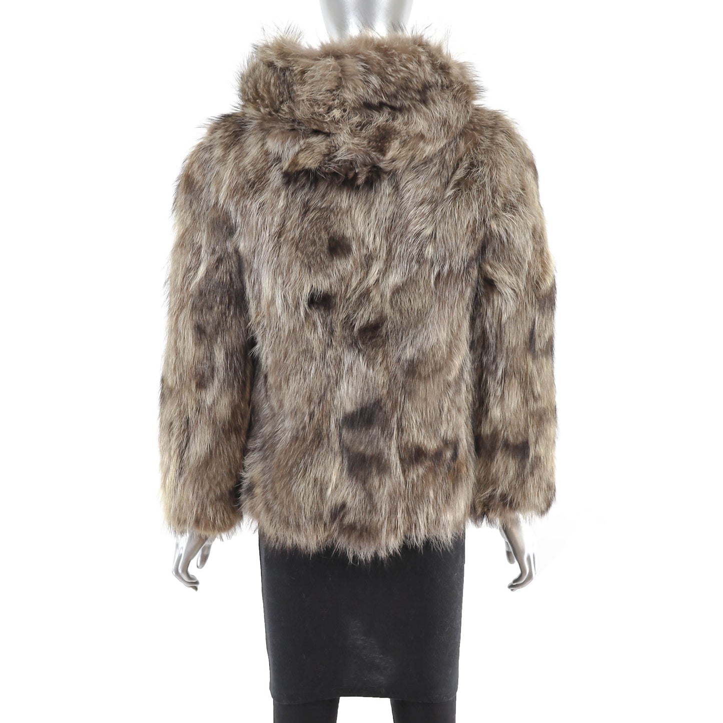 Section Hooded Raccoon Jacket- Size S