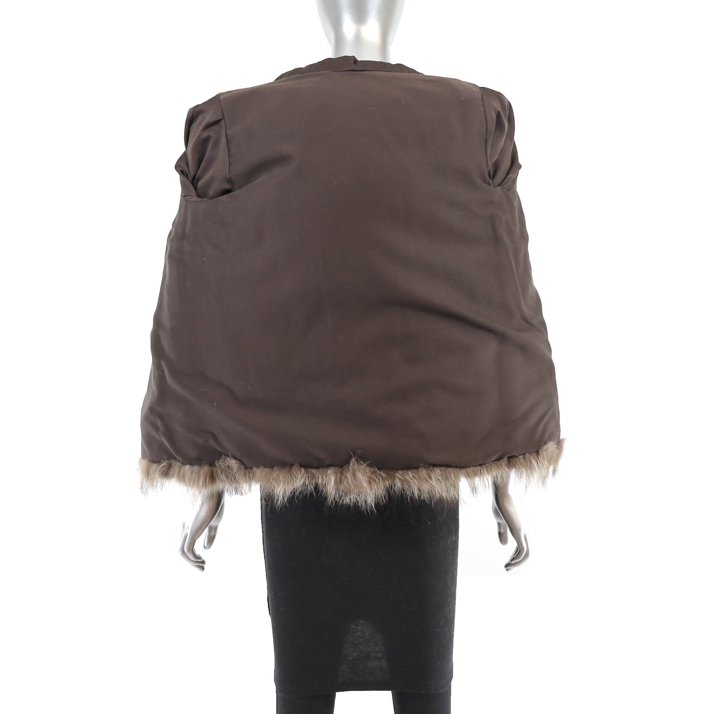 Section Hooded Raccoon Jacket- Size S