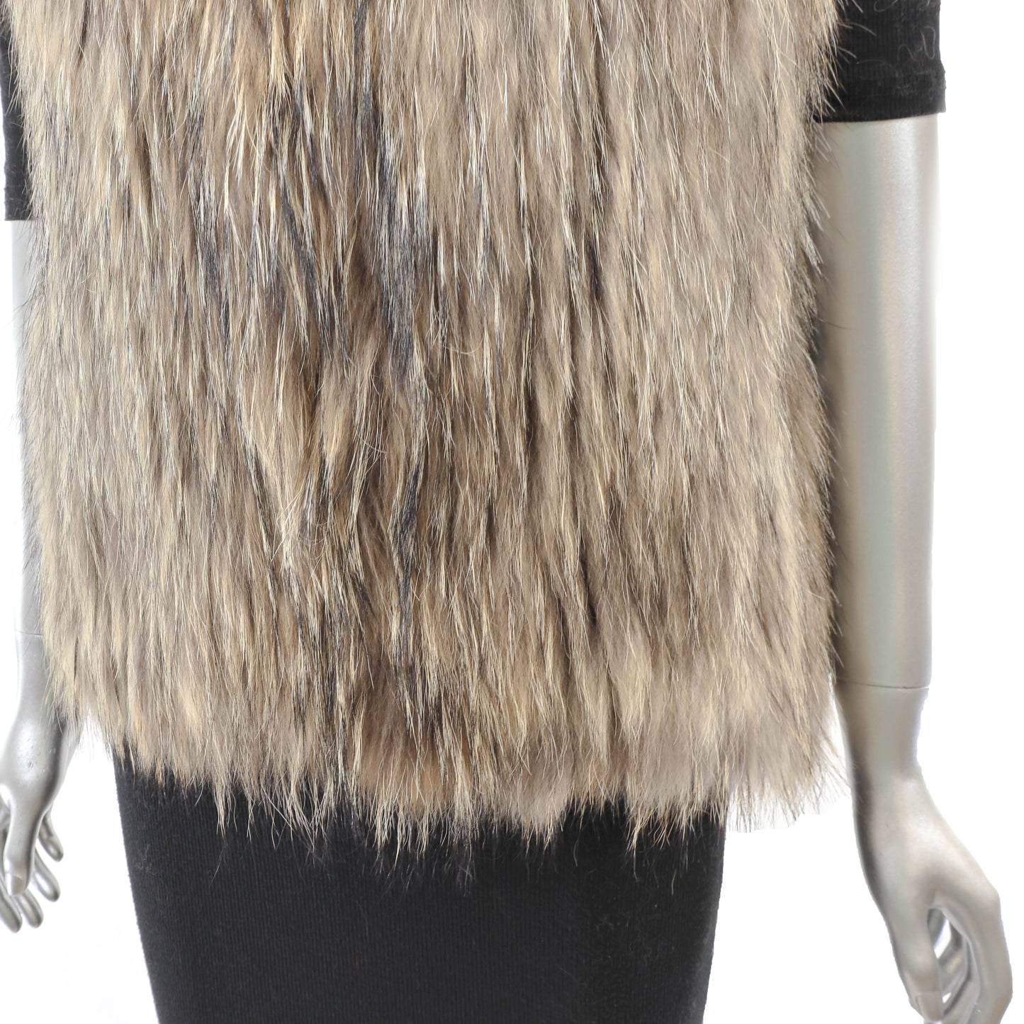 Knitted Fox Vest with Hood- Size S