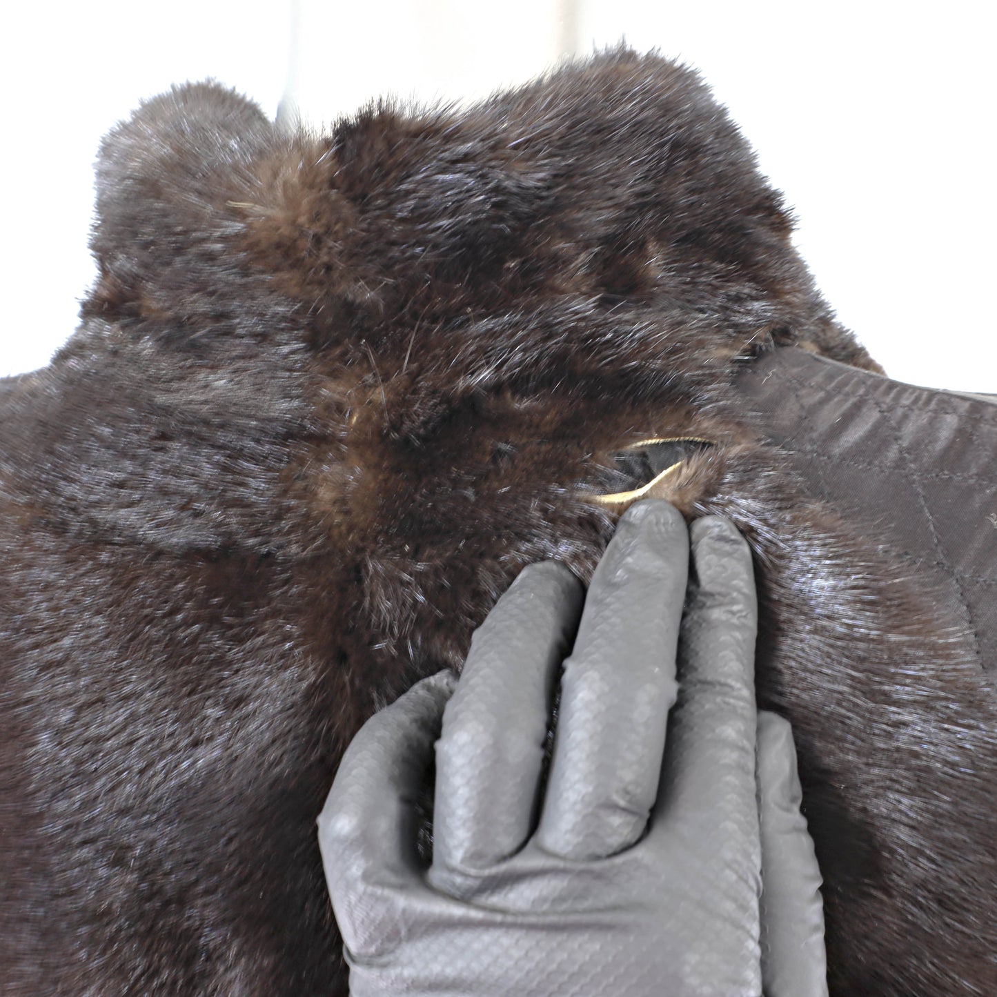 Raincoat with Mink Lining- Size XL