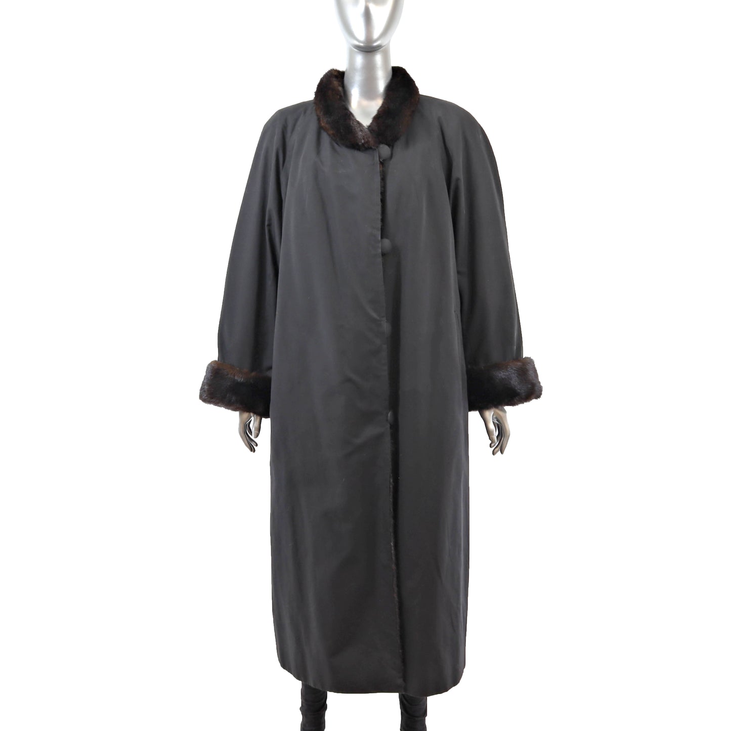 Raincoat with Mink Lining- Size XL