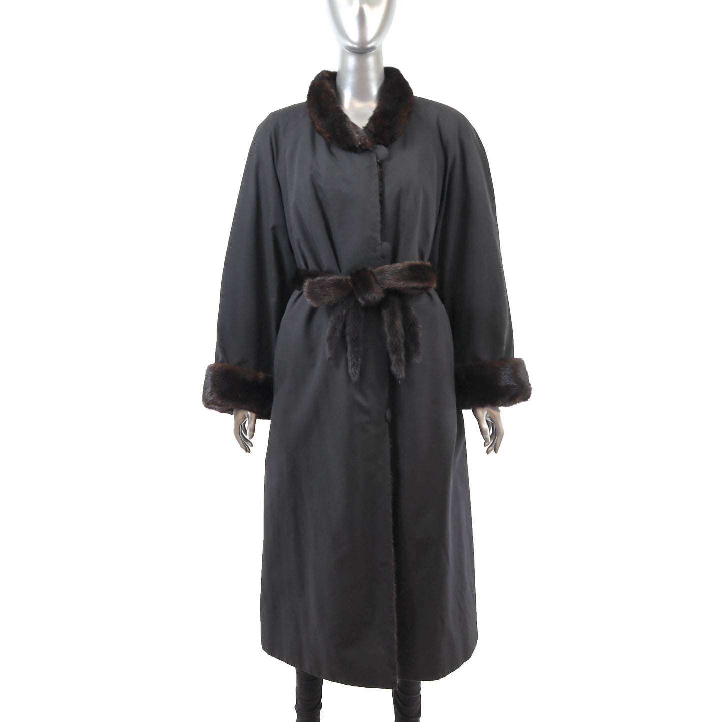 Raincoat with Mink Lining- Size XL