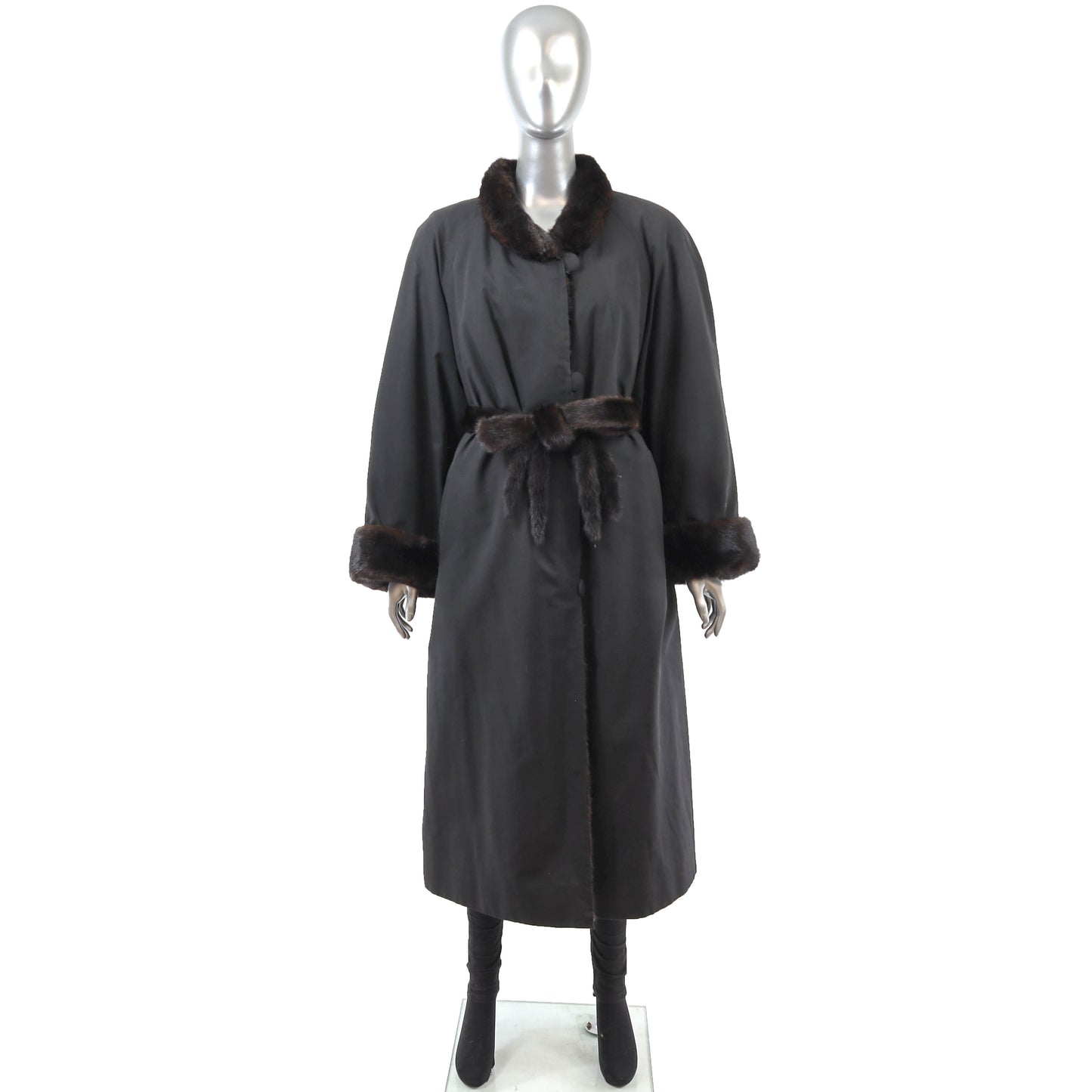 Raincoat with Mink Lining- Size XL