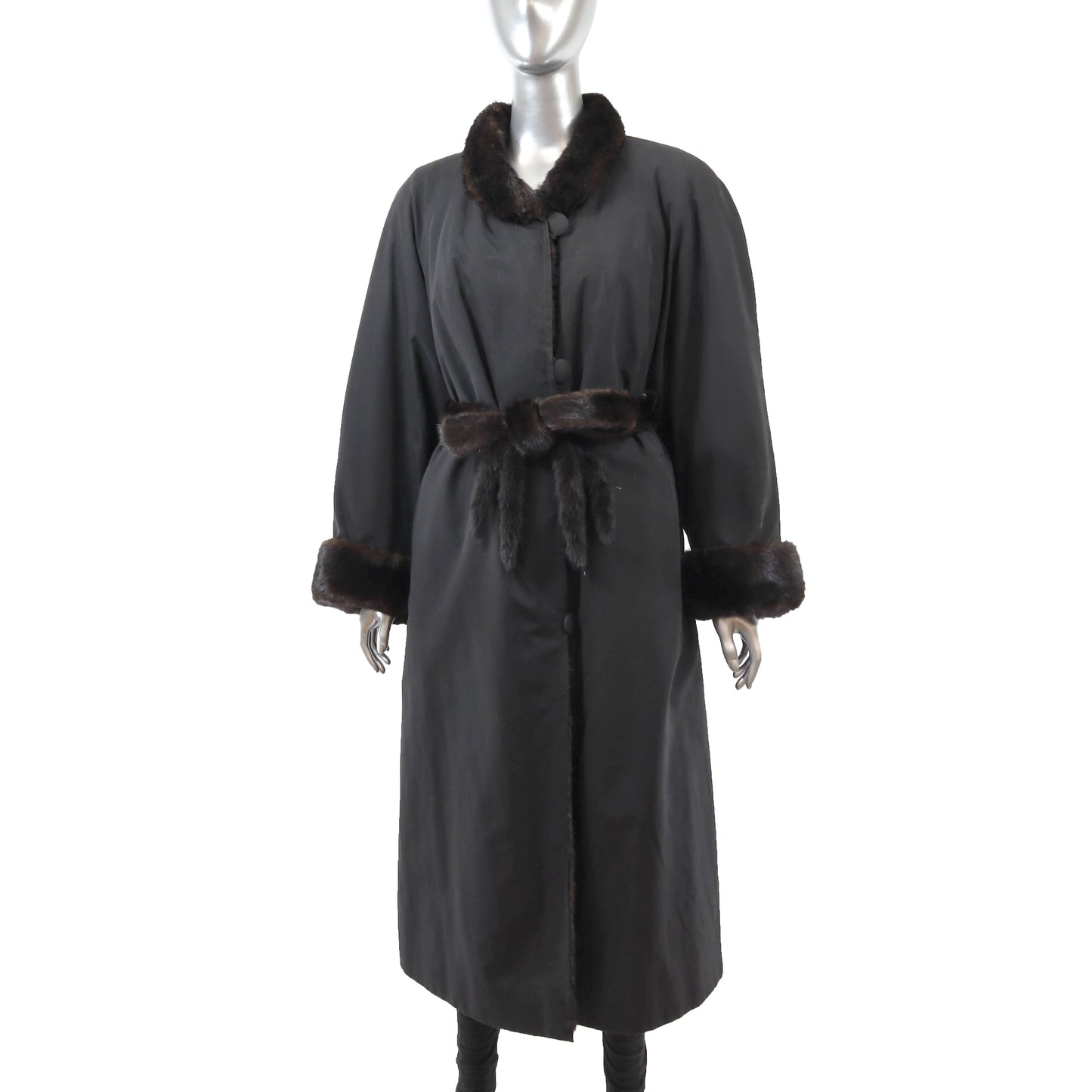 Raincoat with Mink Lining- Size XL