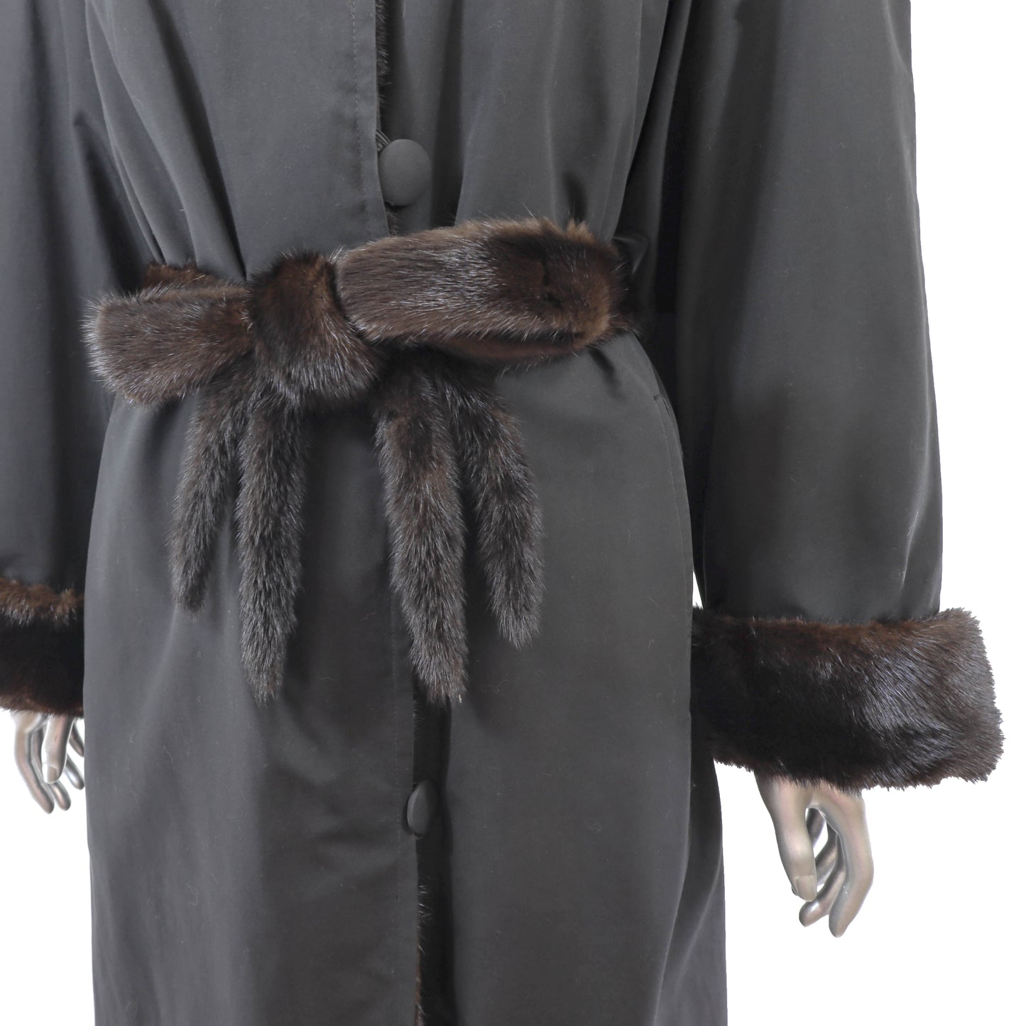 Raincoat with Mink Lining- Size XL