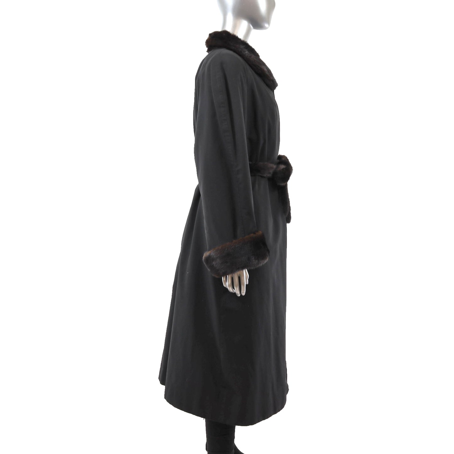Raincoat with Mink Lining- Size XL