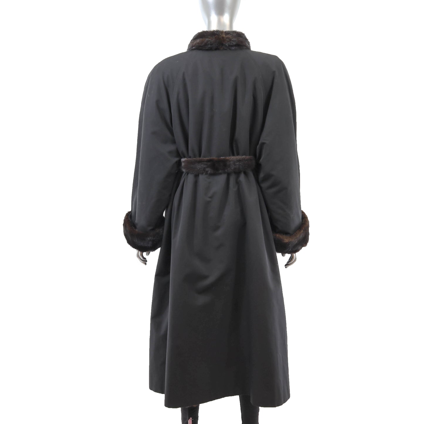 Raincoat with Mink Lining- Size XL