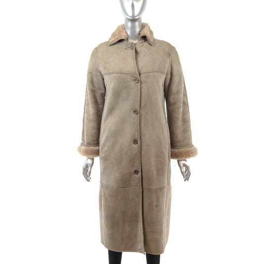 Tan Shearling Coat- Size S