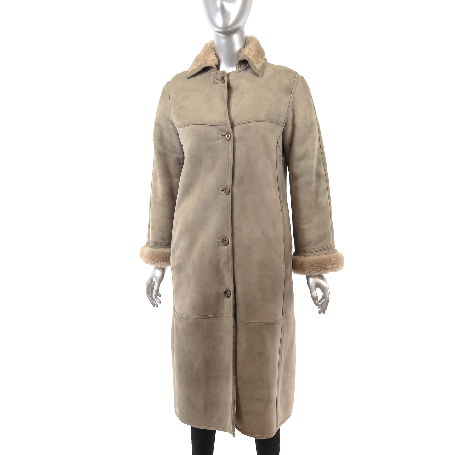 Tan Shearling Coat- Size S