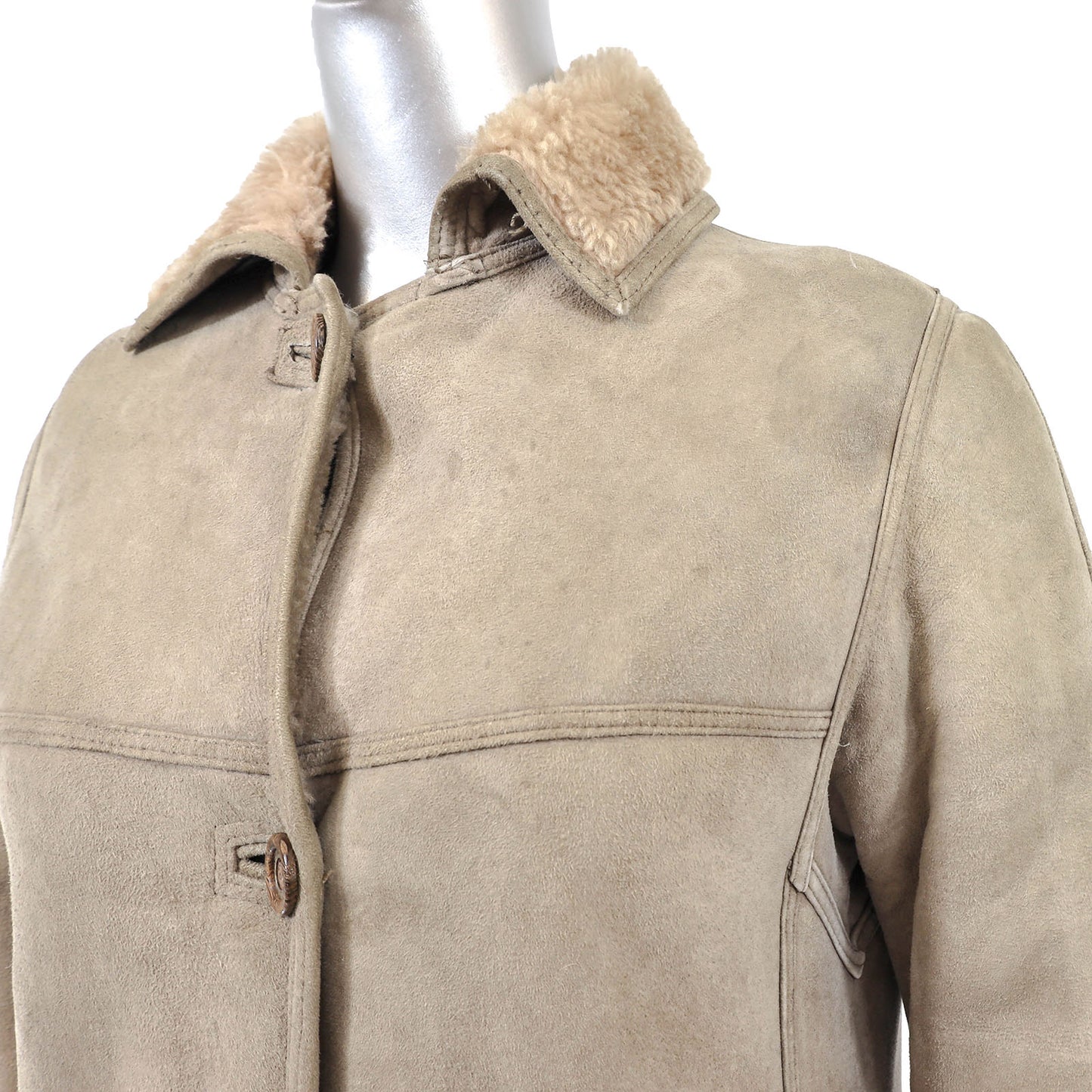Tan Shearling Coat- Size S