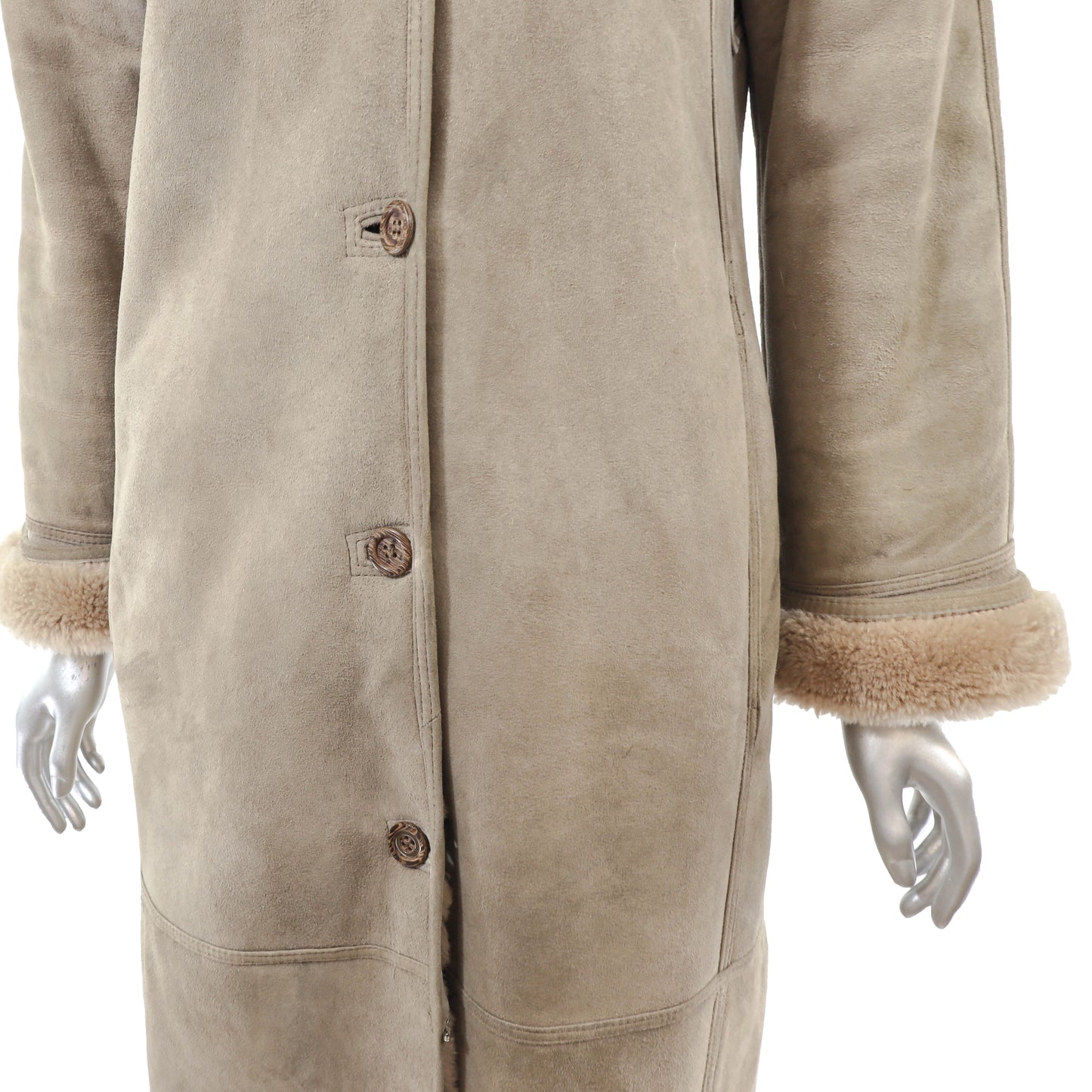 Tan Shearling Coat- Size S