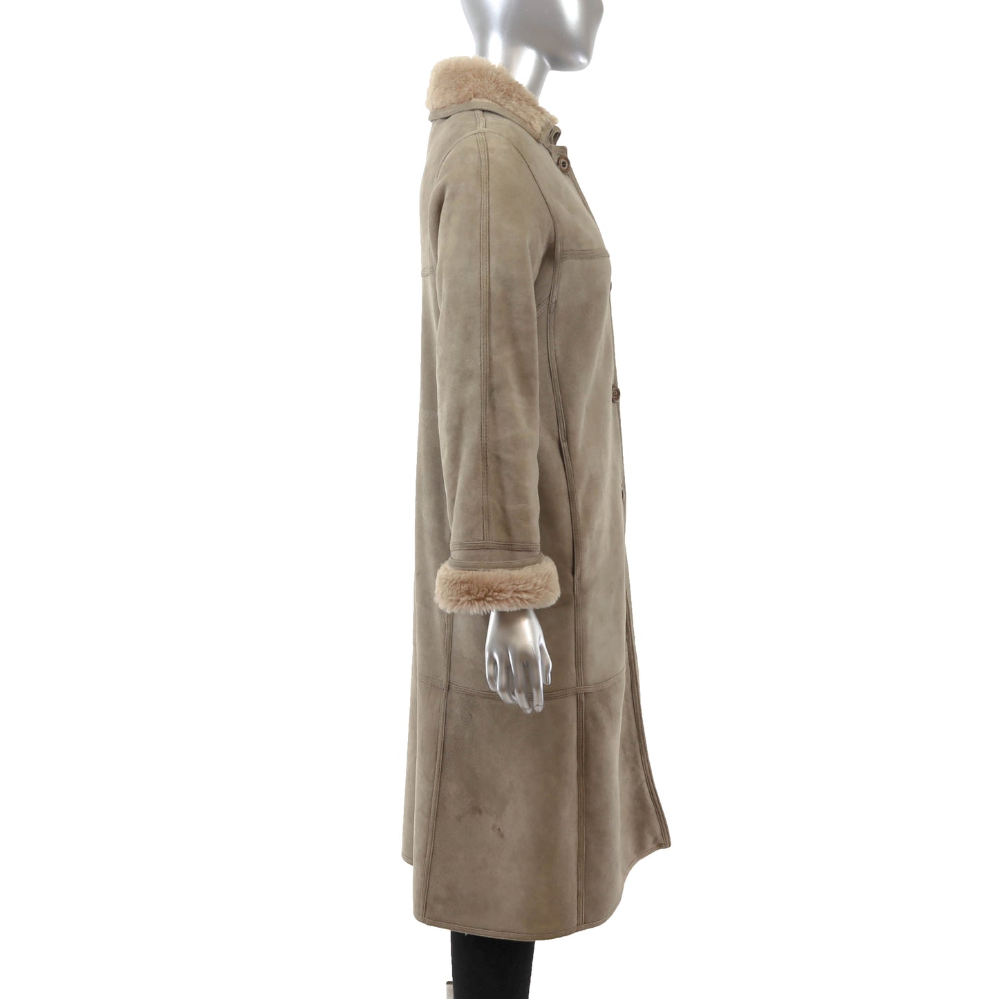 Tan Shearling Coat- Size S