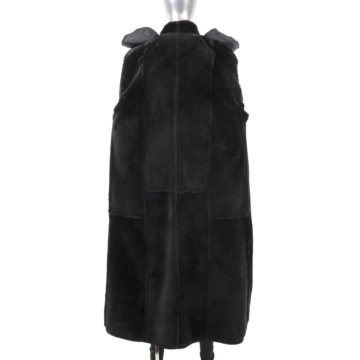 Black Shearling Coat- Size M