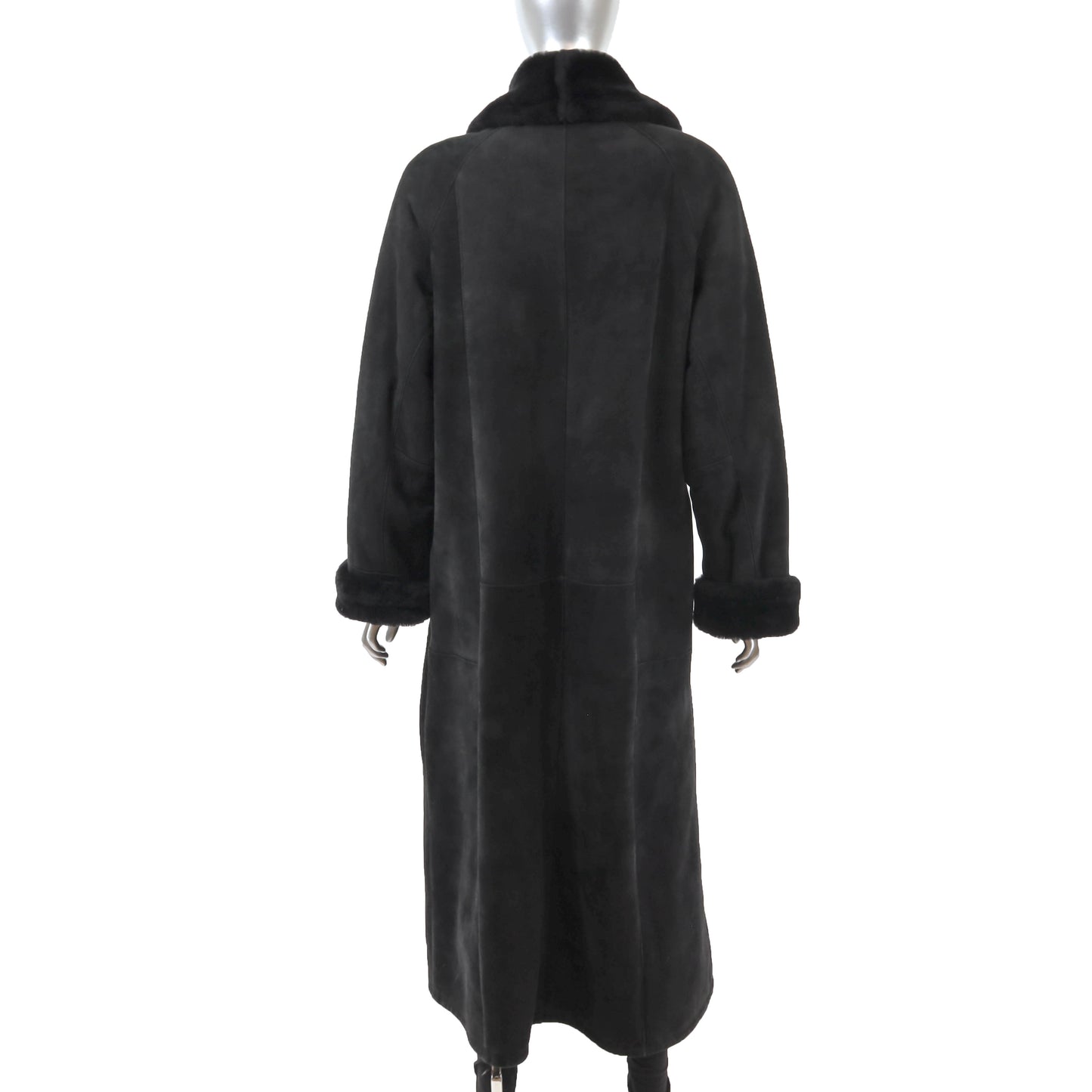 Black Shearling Coat- Size M