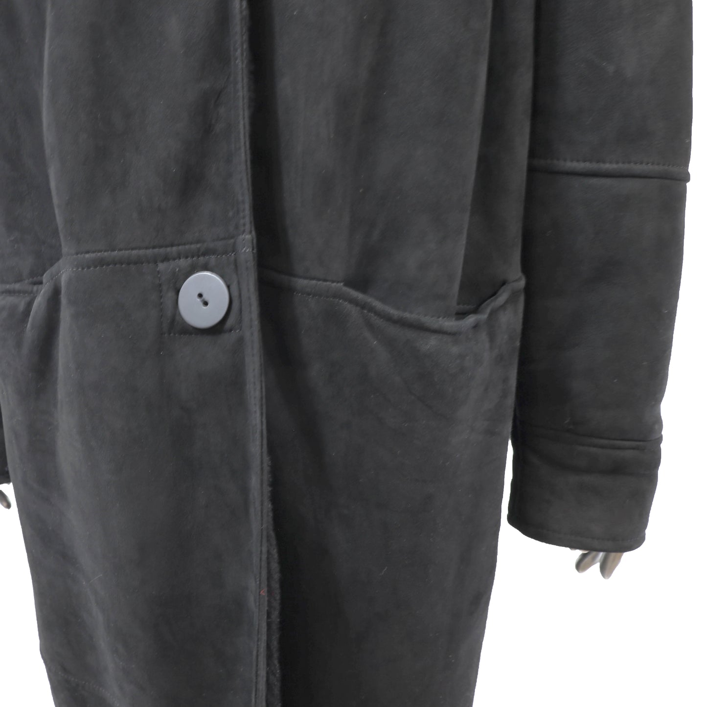 Men's Black Shearling Coat- Size M