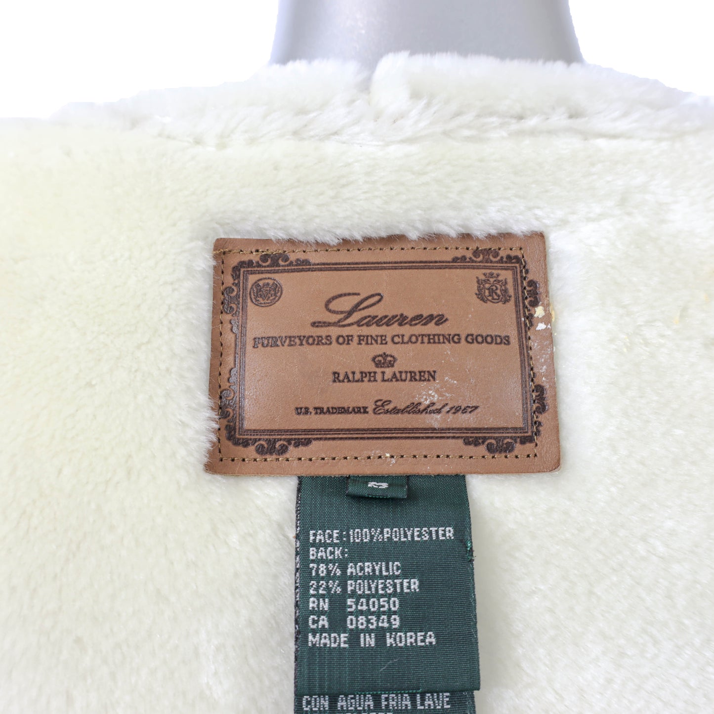 Ralph Lauren Camel Faux Shearling Hooded Coat- Size S