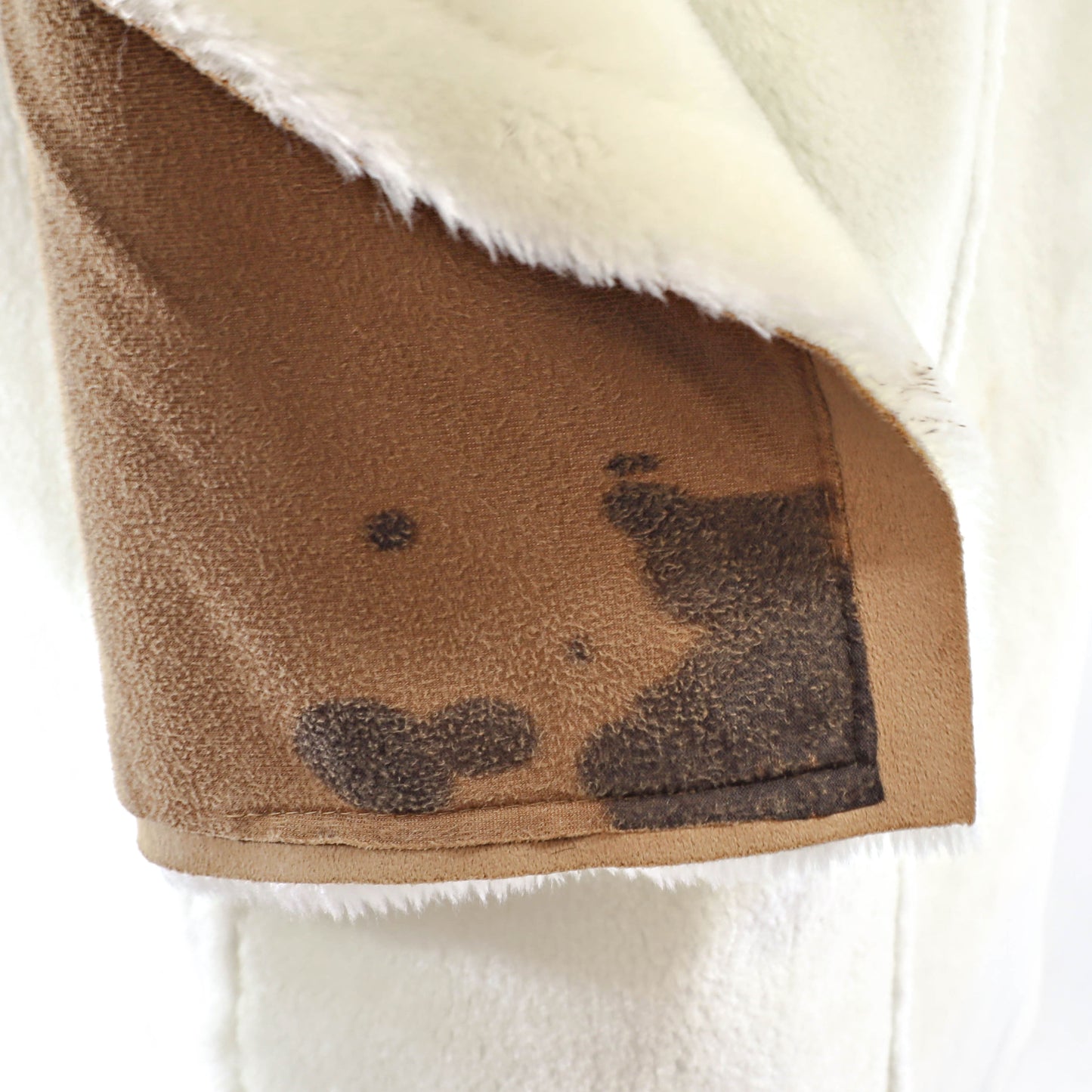 Ralph Lauren Camel Faux Shearling Hooded Coat- Size S