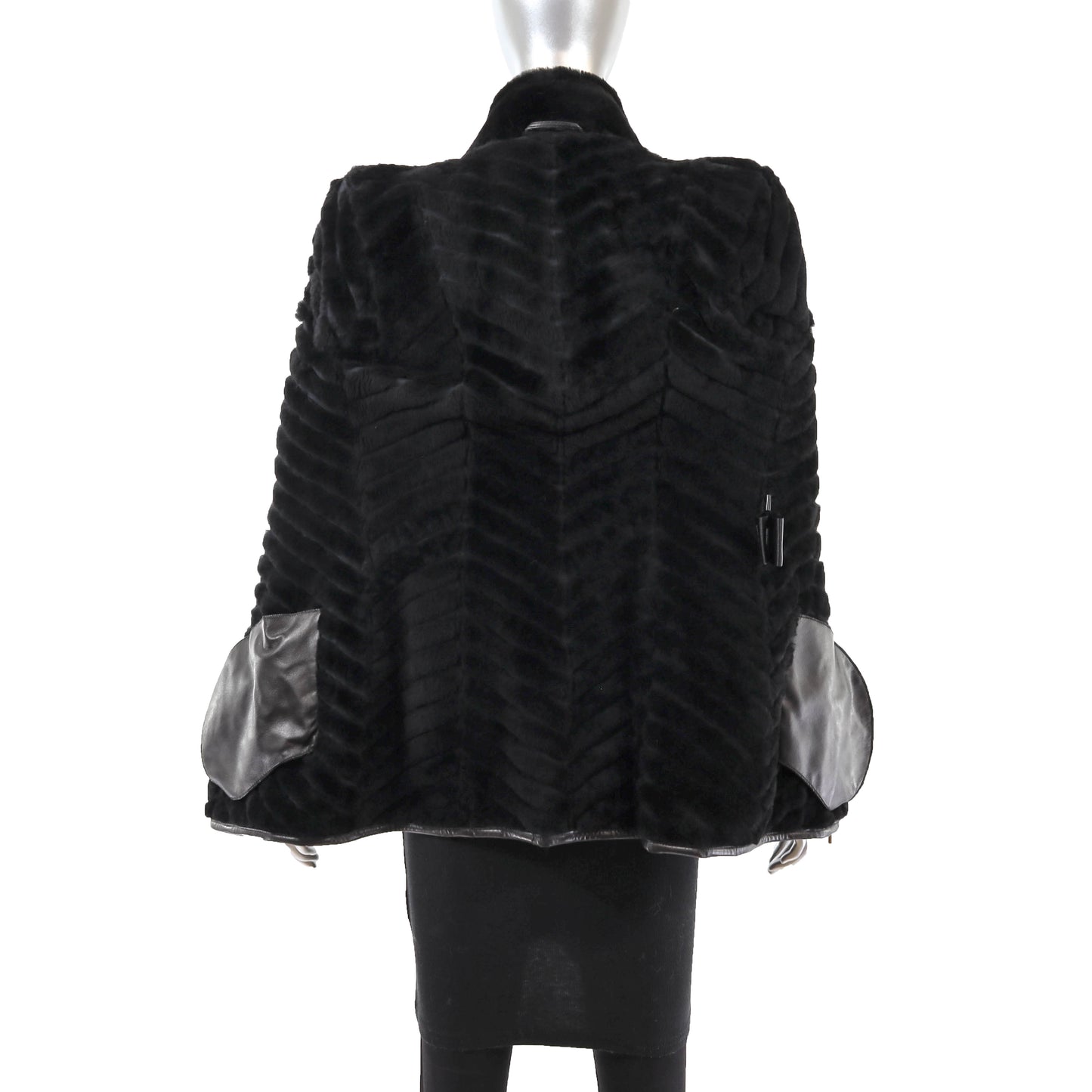 Black Shearling Jacket- Size S