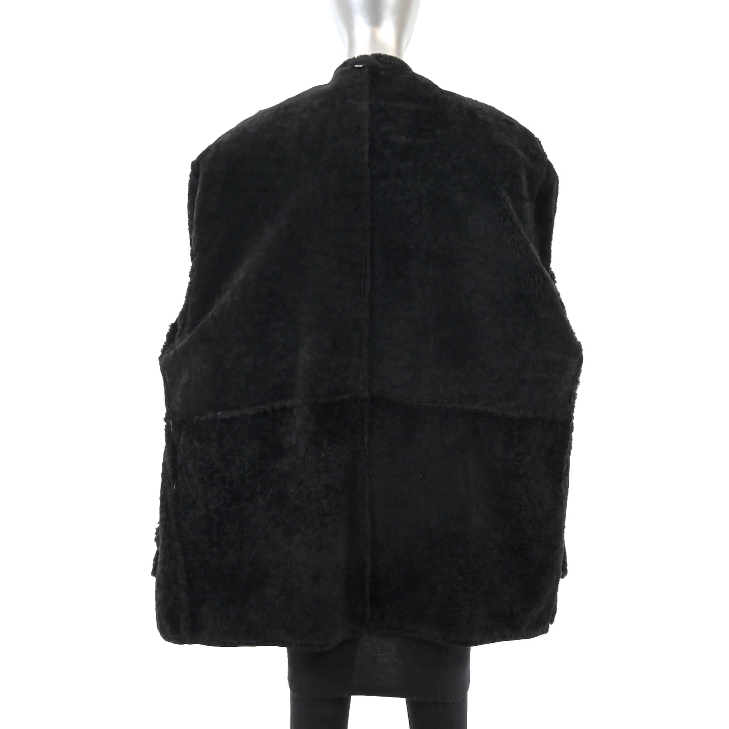 Men's Black Shearling Jacket- Size L