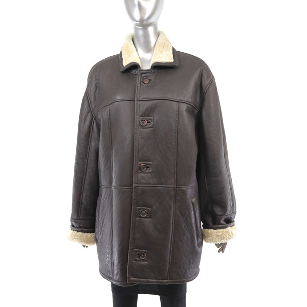 Men's Shearling Coat- Size L