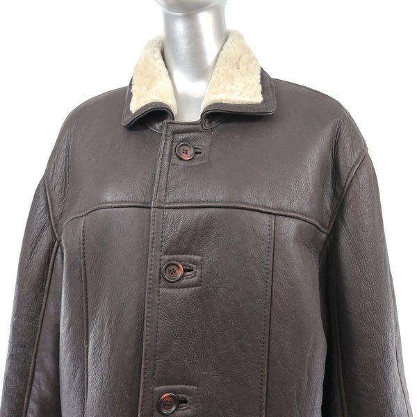 Men's Shearling Coat- Size L