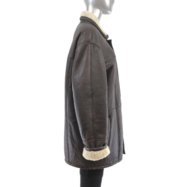 Men's Shearling Coat- Size L