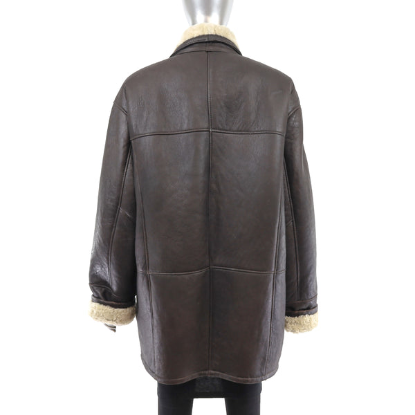 Men's Shearling Coat- Size L