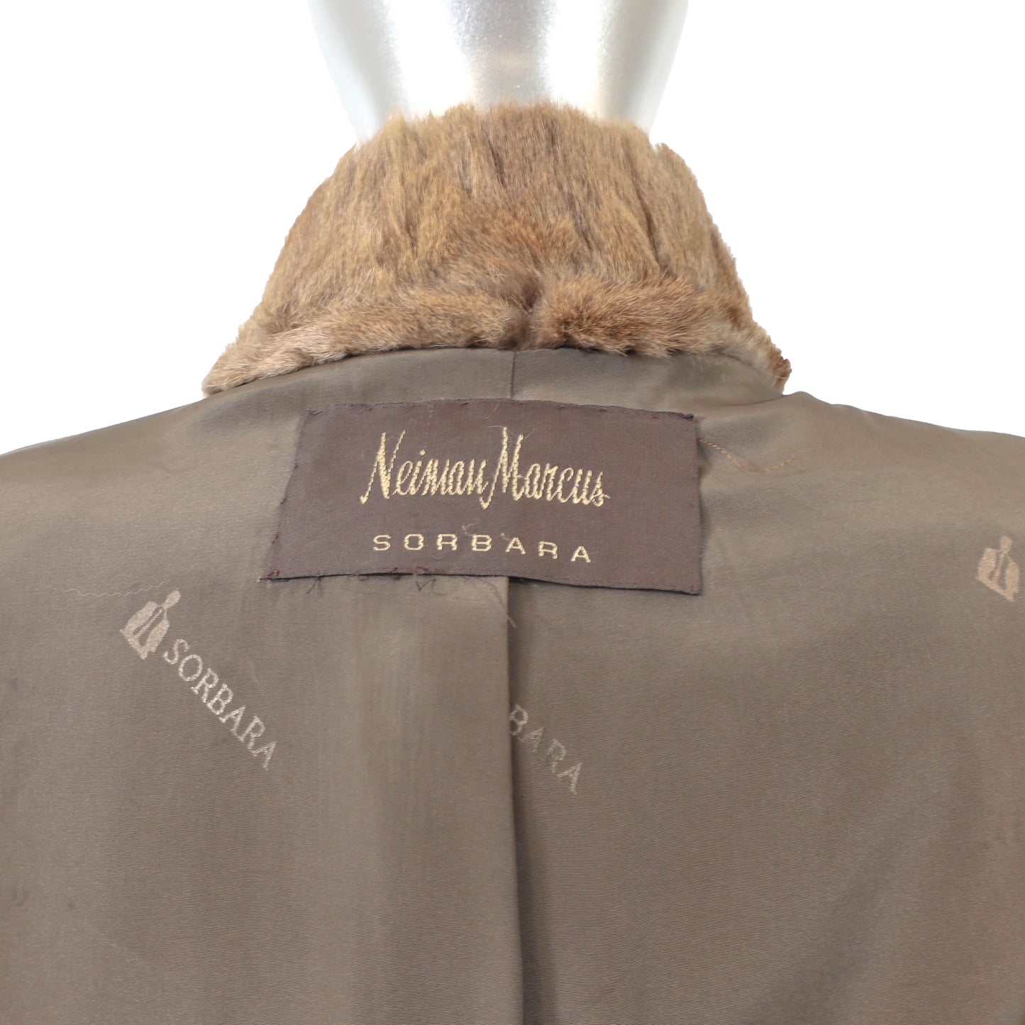 Neiman Marcus/ Sorbara Brown Squirrel 3/4 Coat- Size XL