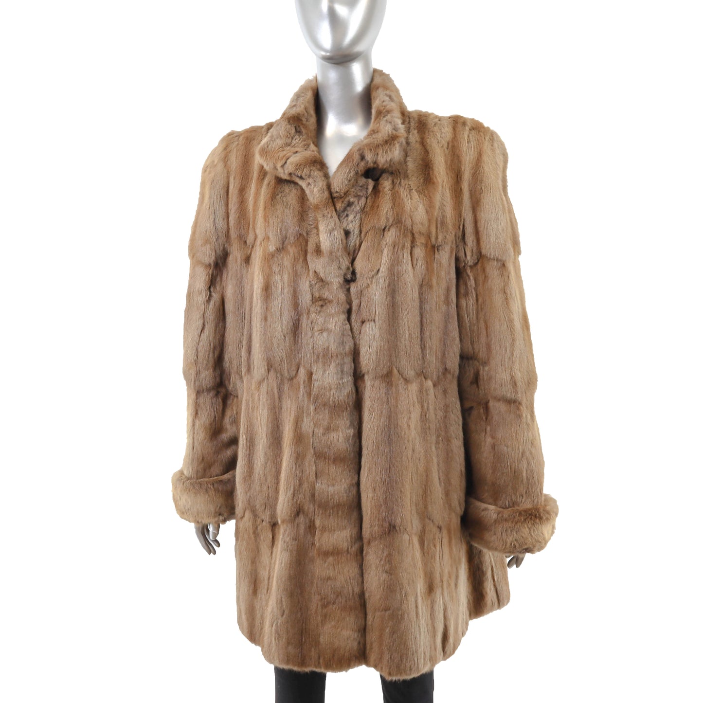 Neiman Marcus/ Sorbara Brown Squirrel 3/4 Coat- Size XL