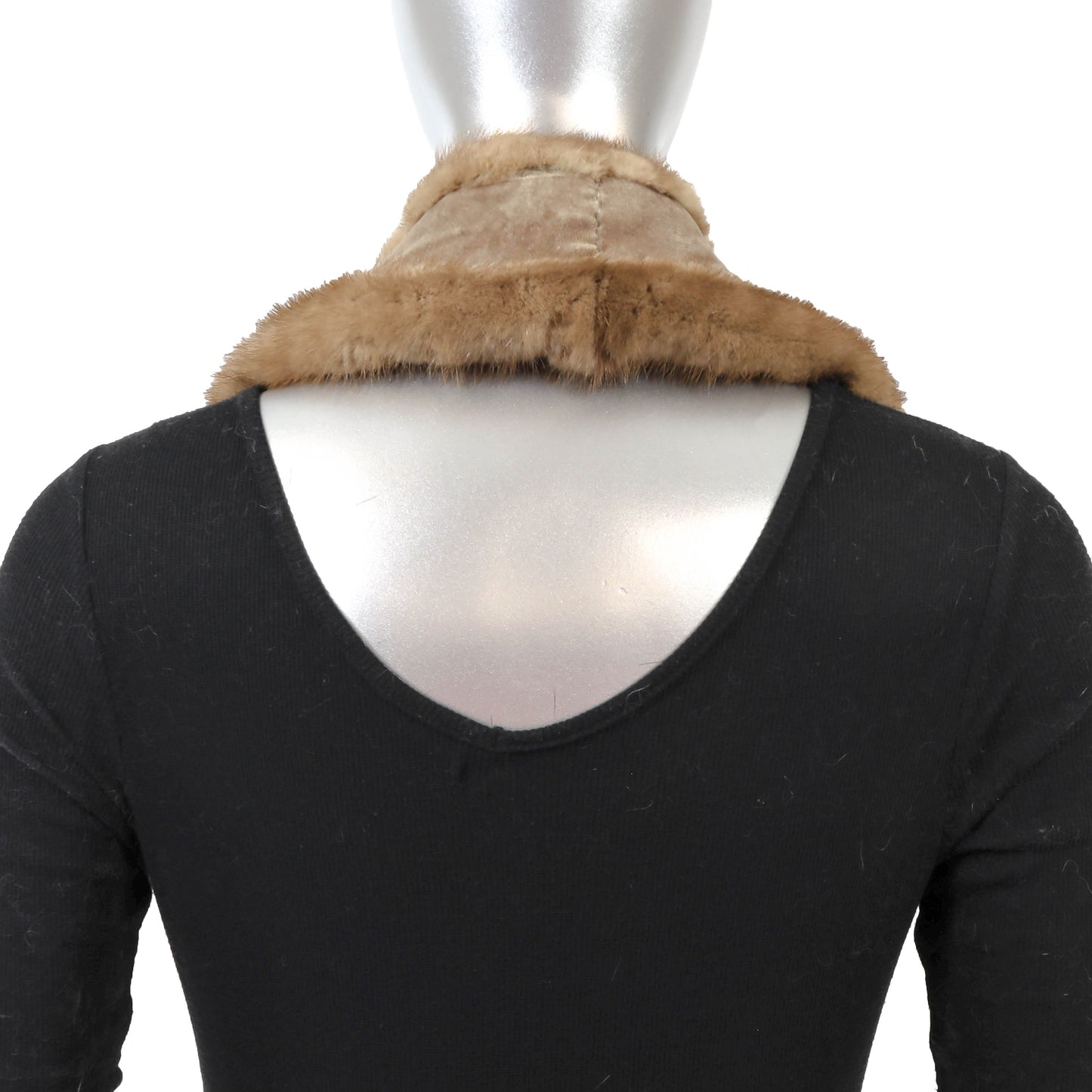 Light Brown Mink Collar- Size Free