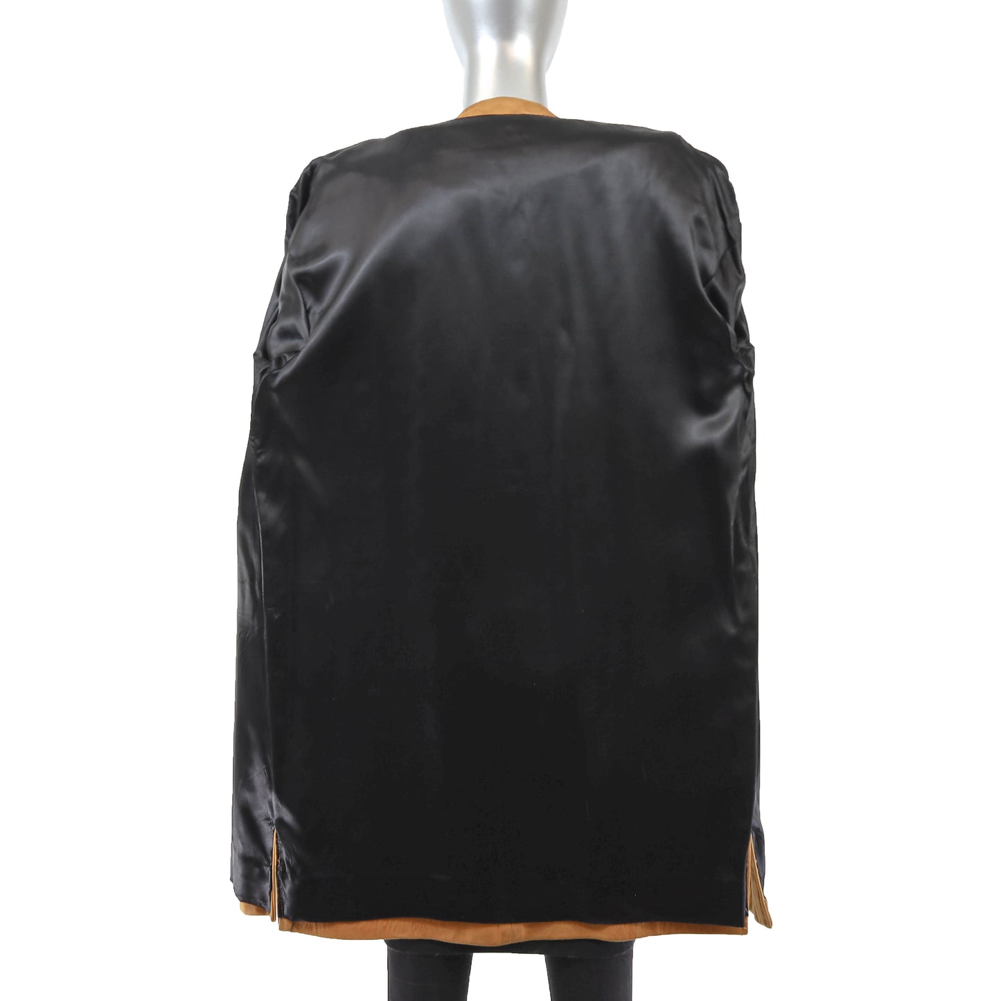 Suede Coat with Coyote Trim- Size M
