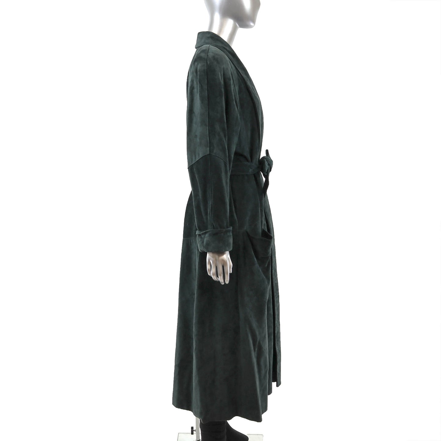 Saks Fifth Avenue Green Suede Coat- Size M