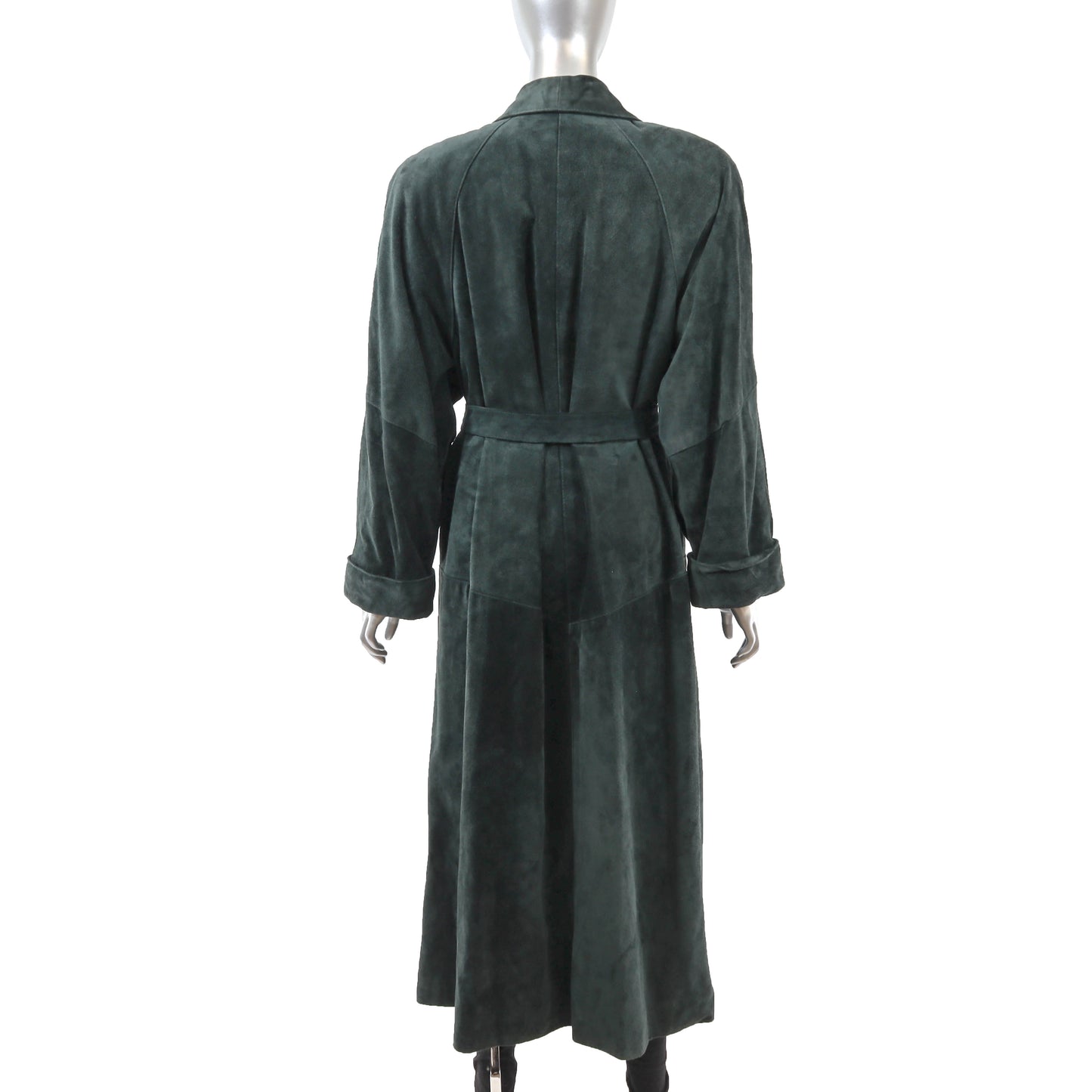 Saks Fifth Avenue Green Suede Coat- Size M