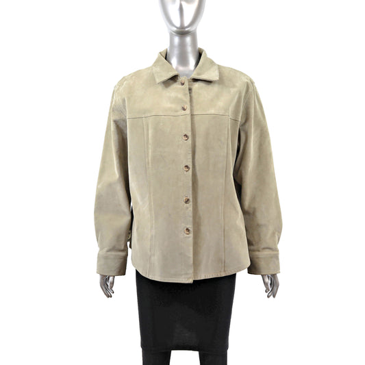 Beige Suede Shirt- Size XL