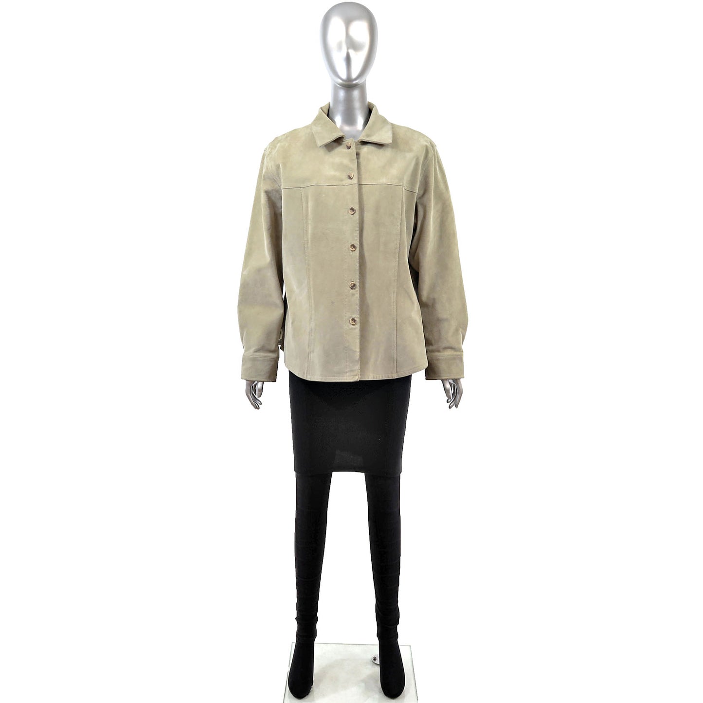 Beige Suede Shirt- Size XL