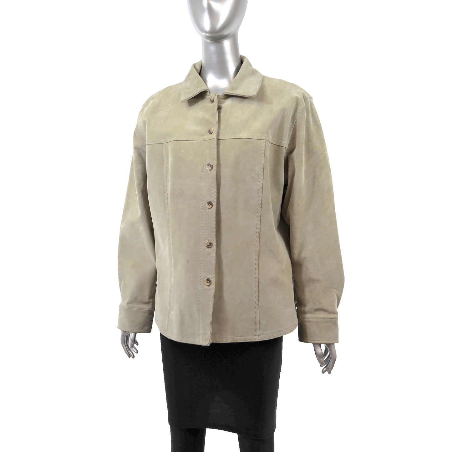 Beige Suede Shirt- Size XL
