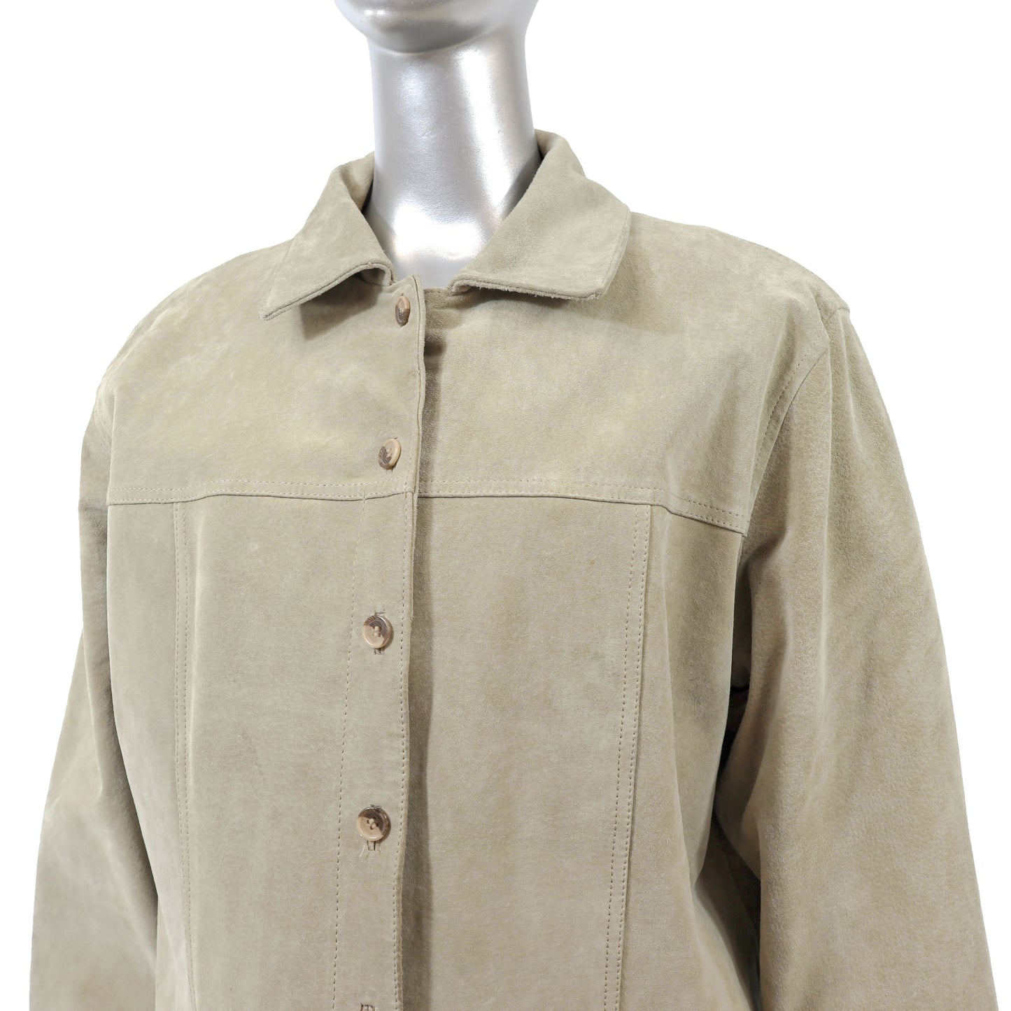 Beige Suede Shirt- Size XL