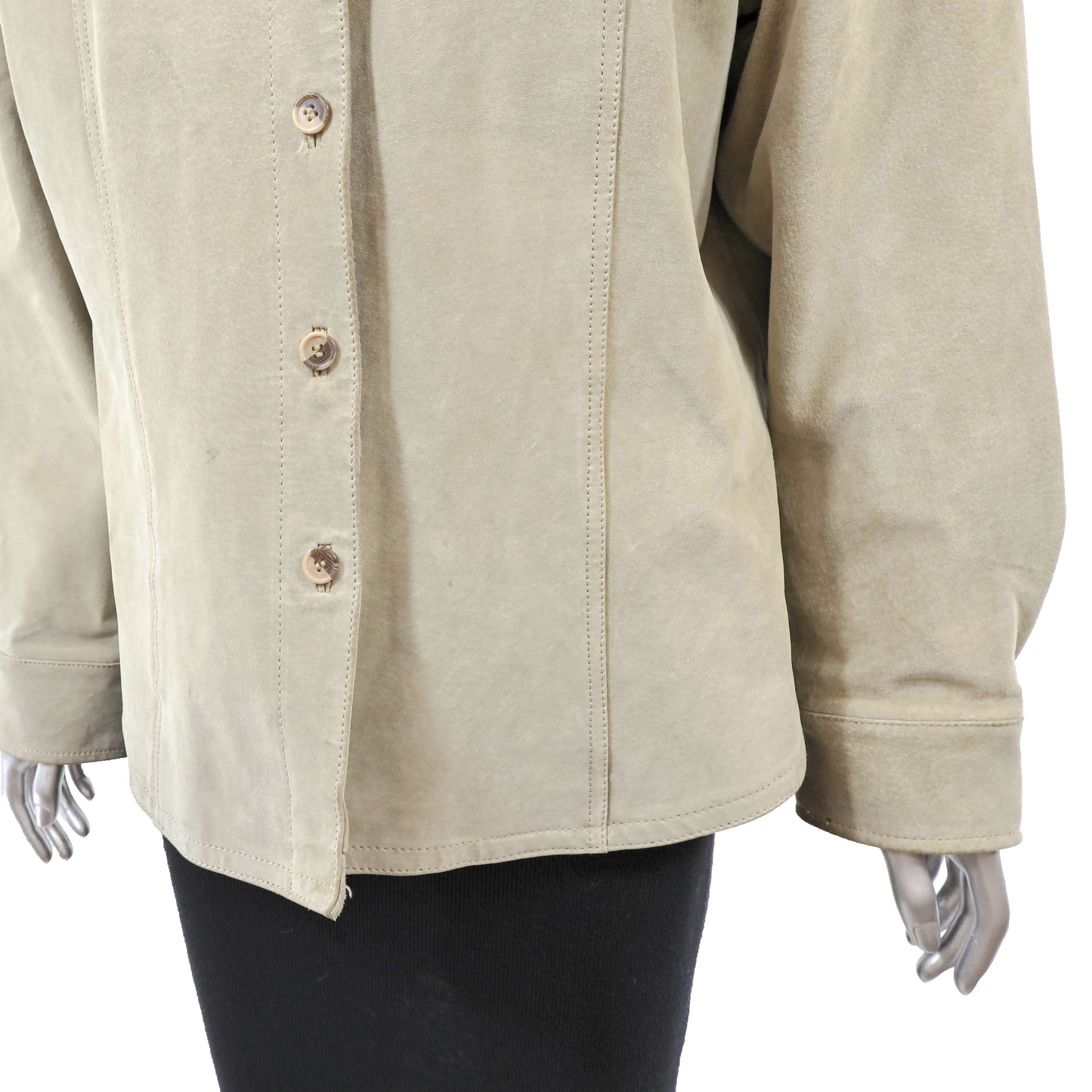 Beige Suede Shirt- Size XL