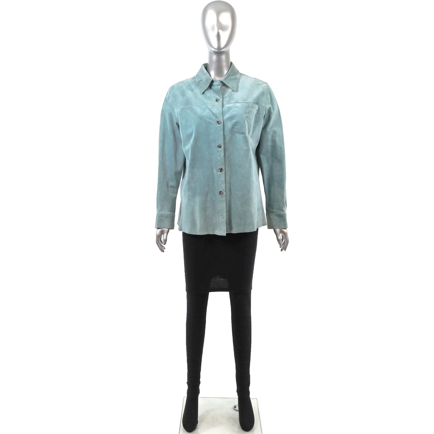 Teal Suede Shirt- Size M