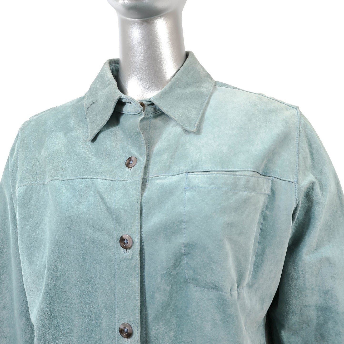 Teal Suede Shirt- Size M