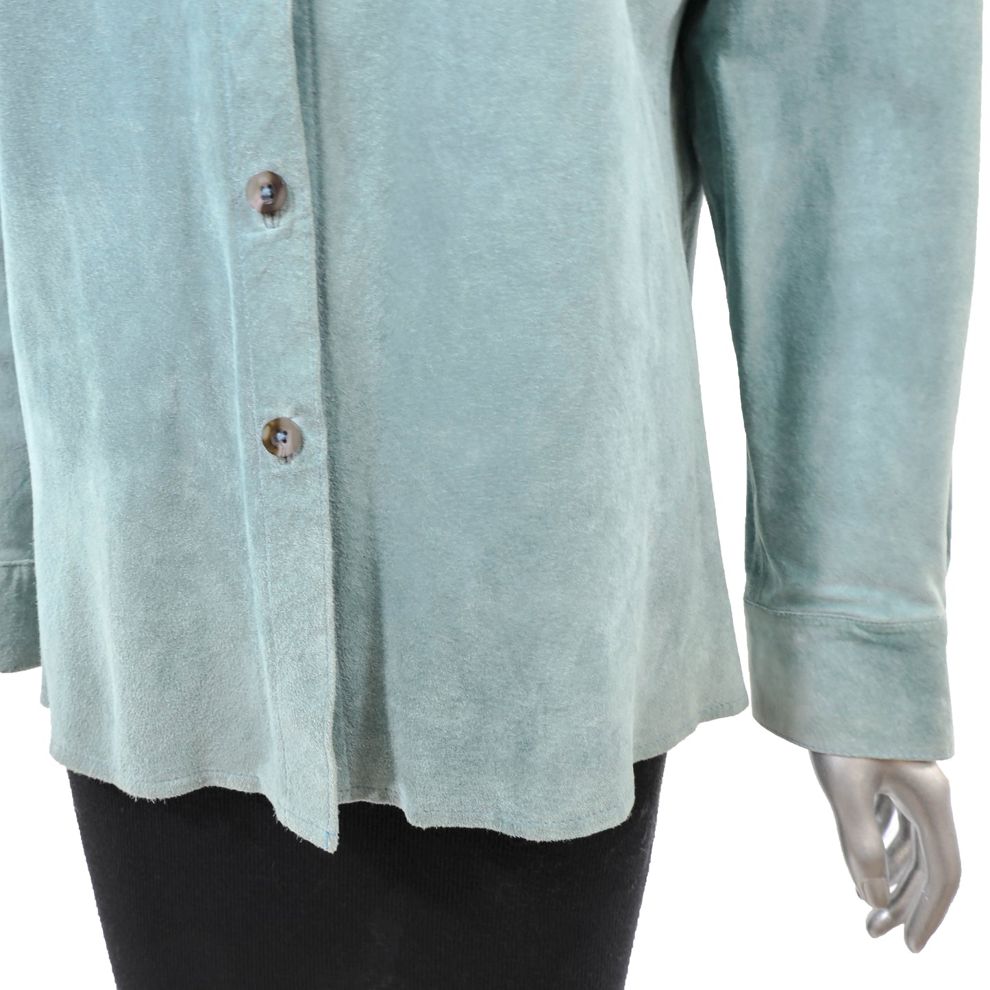Teal Suede Shirt- Size M
