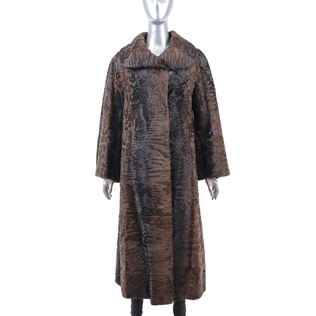 Brown Swakara Lamb Coat- Size M