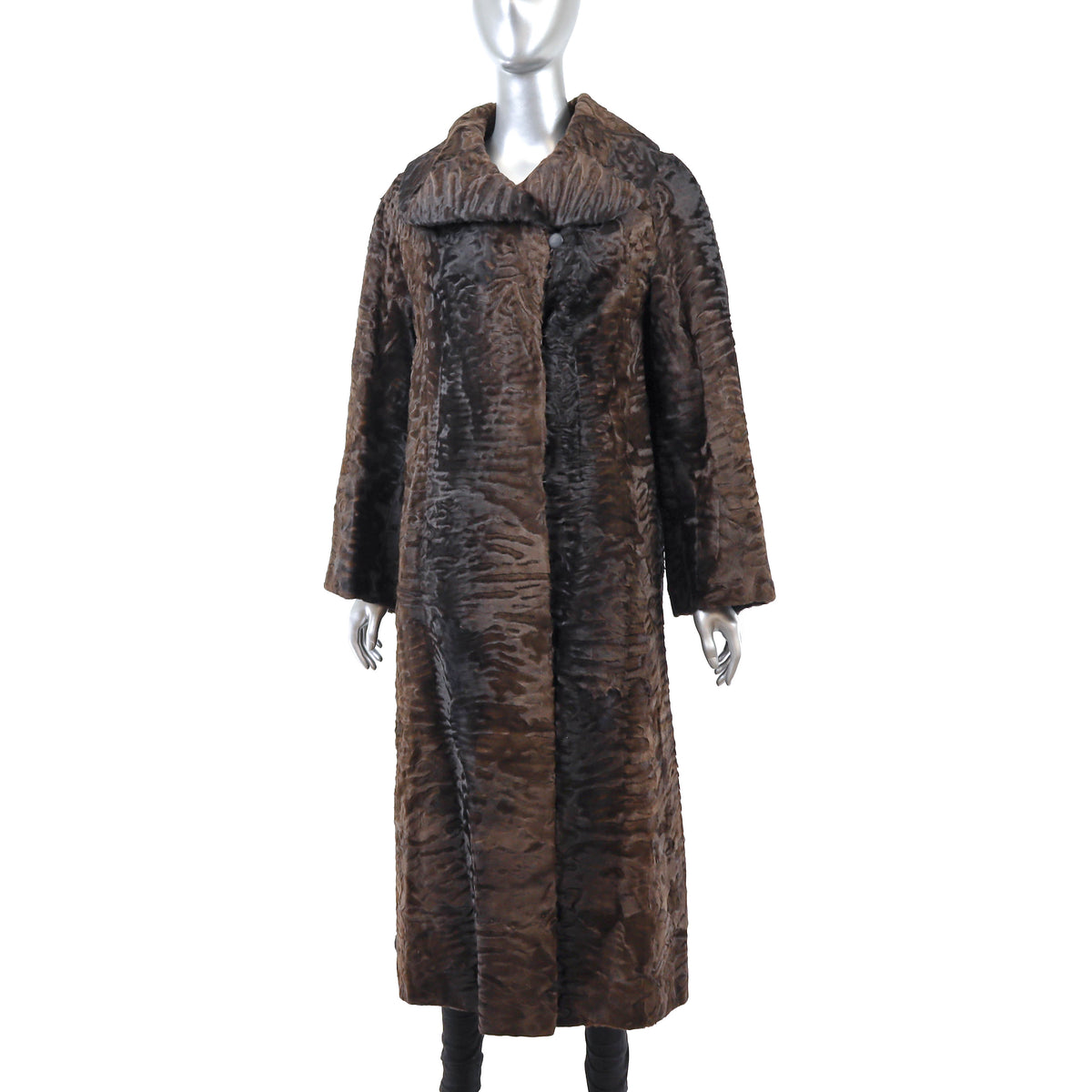 Brown Swakara Lamb Coat- Size M