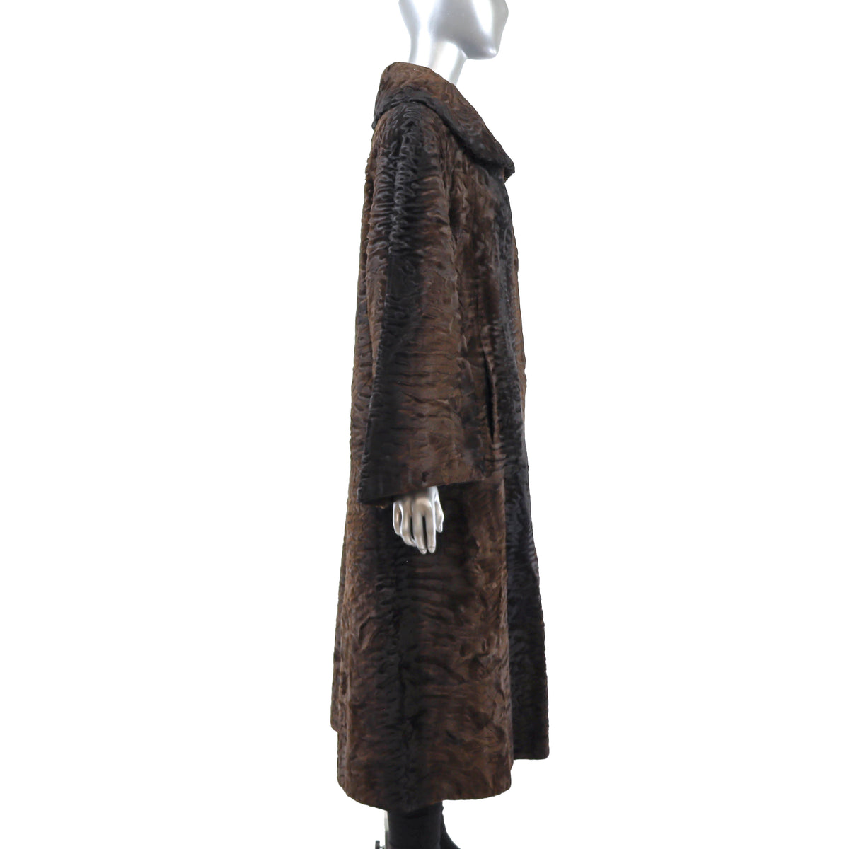 Brown Swakara Lamb Coat- Size M