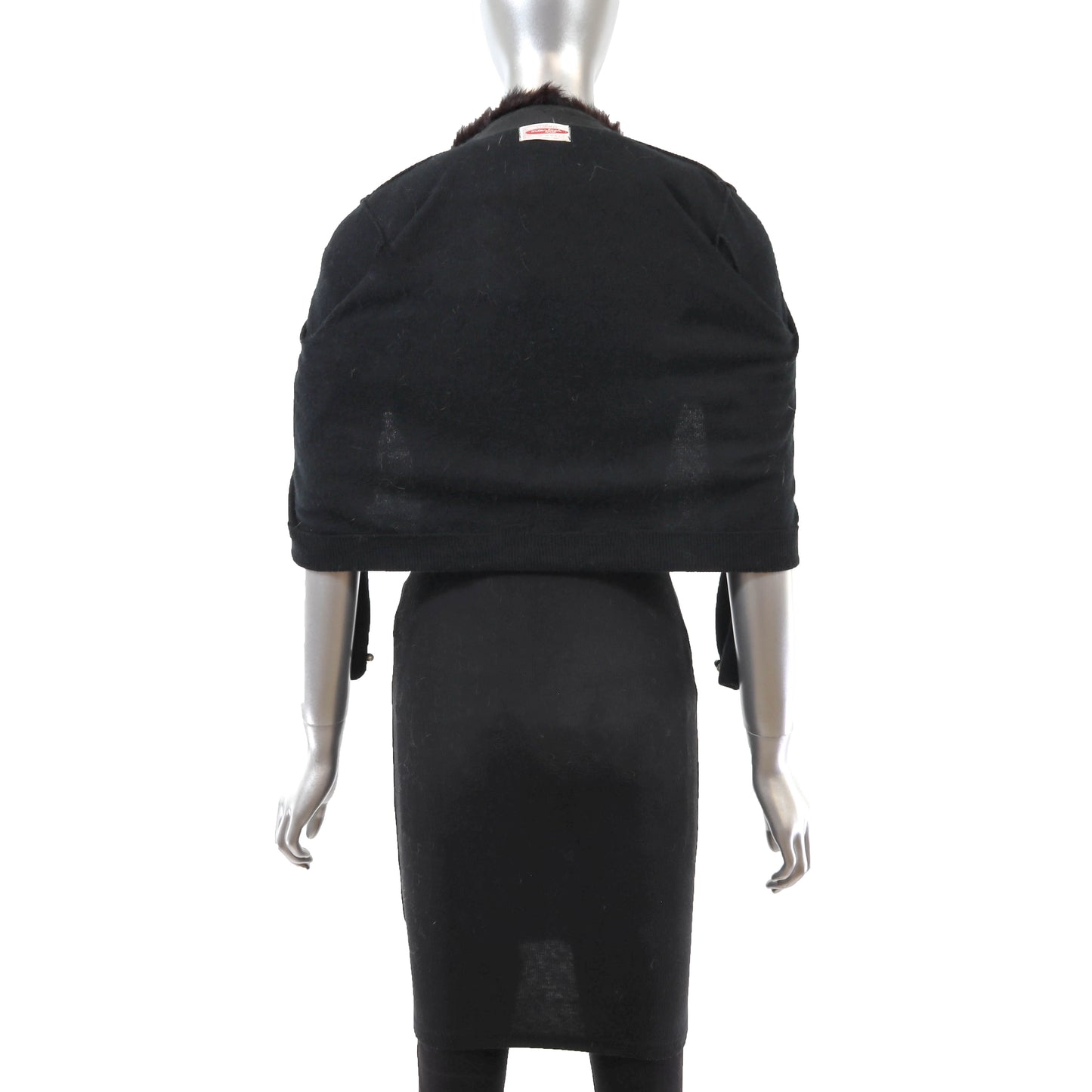 Black Sweater with Rabbit Collar- Size XS