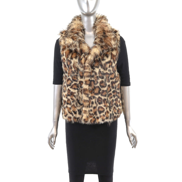 Leopard Printed Toscana Reversible Vest- Size S