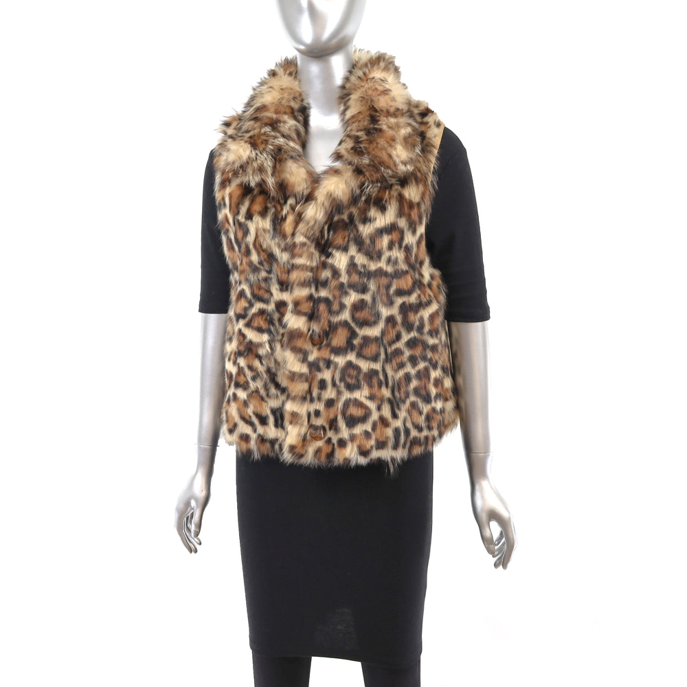 Leopard Printed Toscana Reversible Vest- Size S