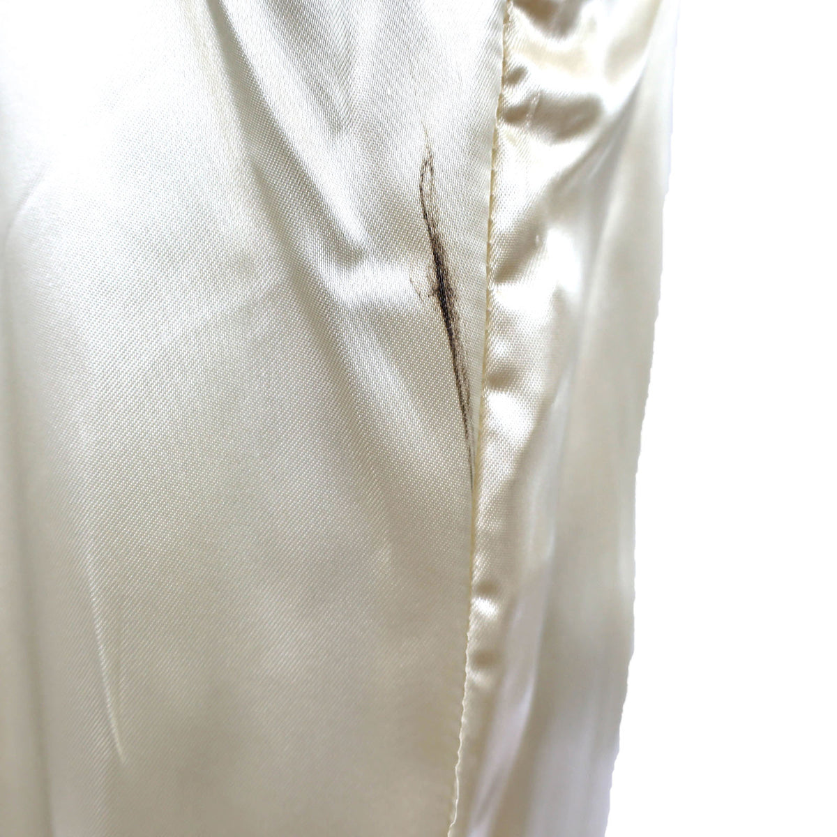 Cream Wool Coat with Fox Collar- Size L