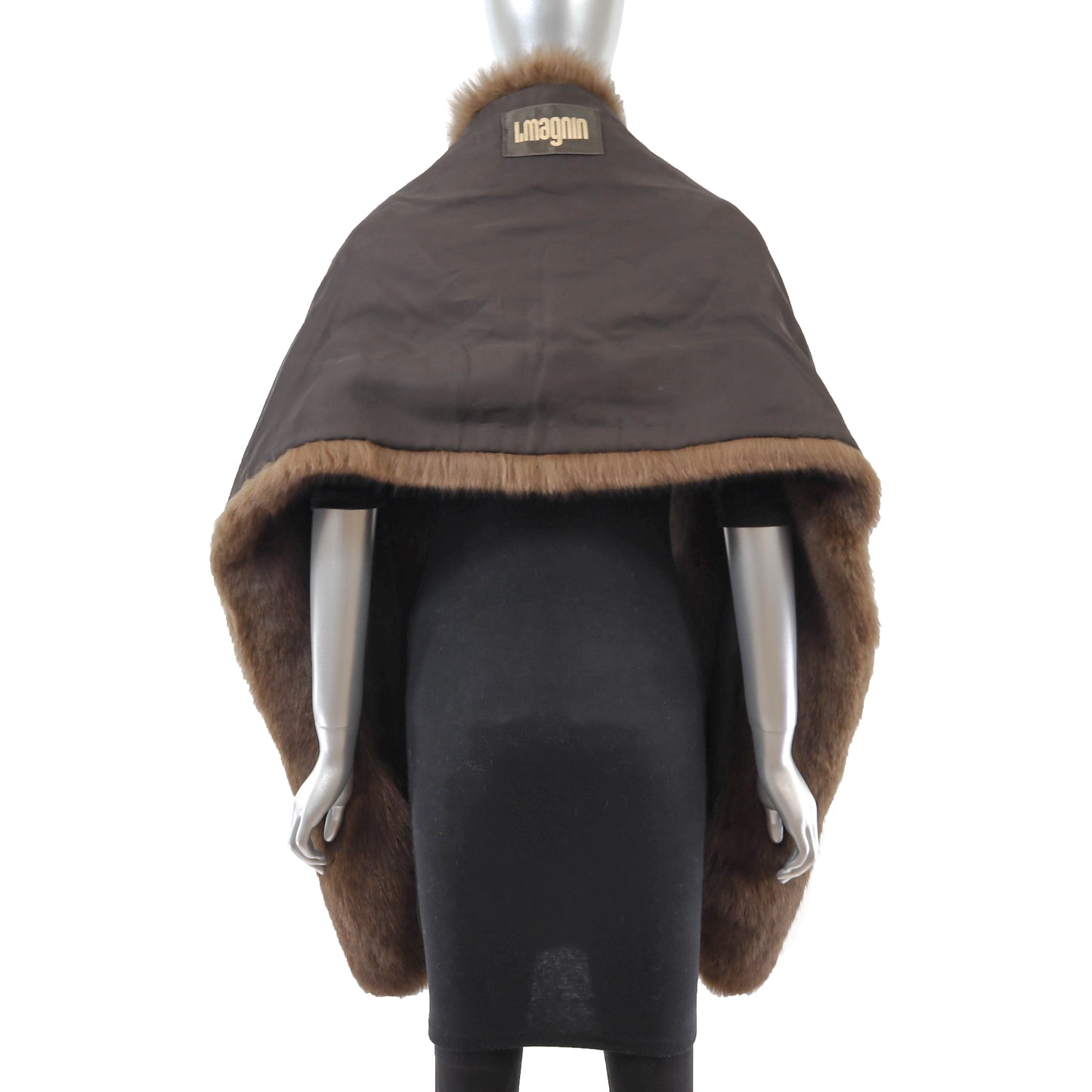 Brown Wrap with Fox Trim- Size Free