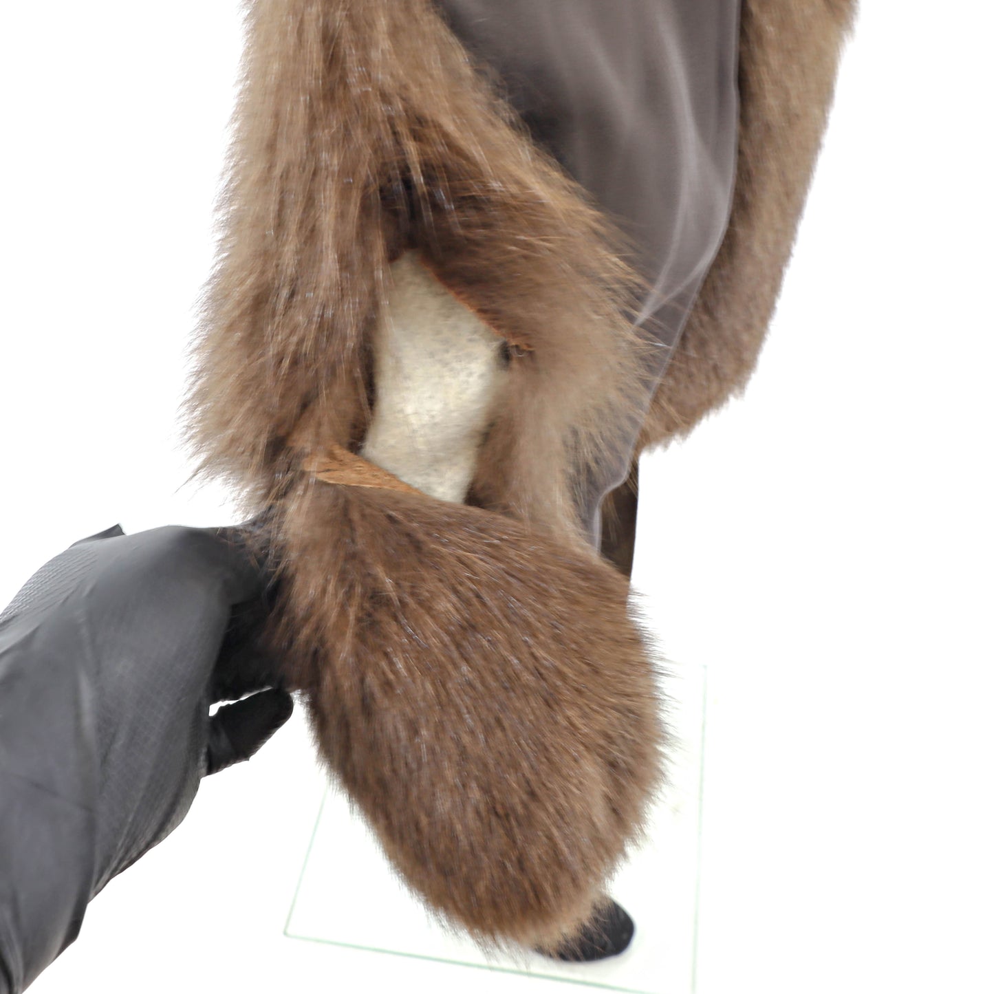 Brown Wrap with Fox Trim- Size Free
